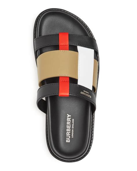 burberry women's ellendale woven slide sandals - black stores|bloomingdale's burberry sandals.